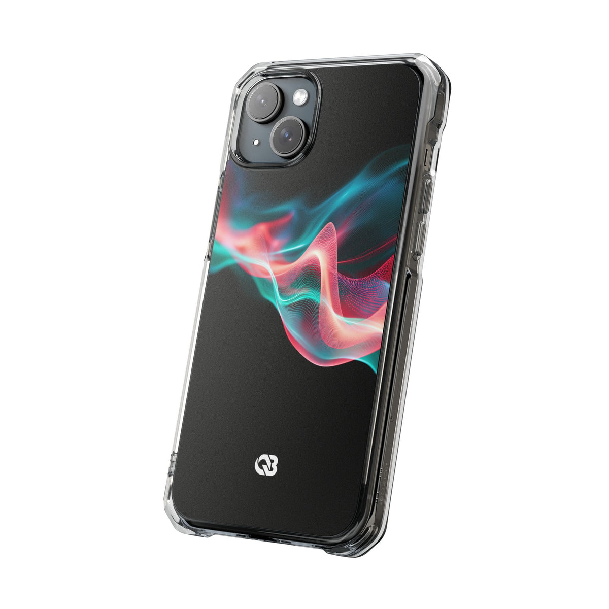 Digital Frequency · Clear Impact Magnetic Phone Case for iPhone · Black
