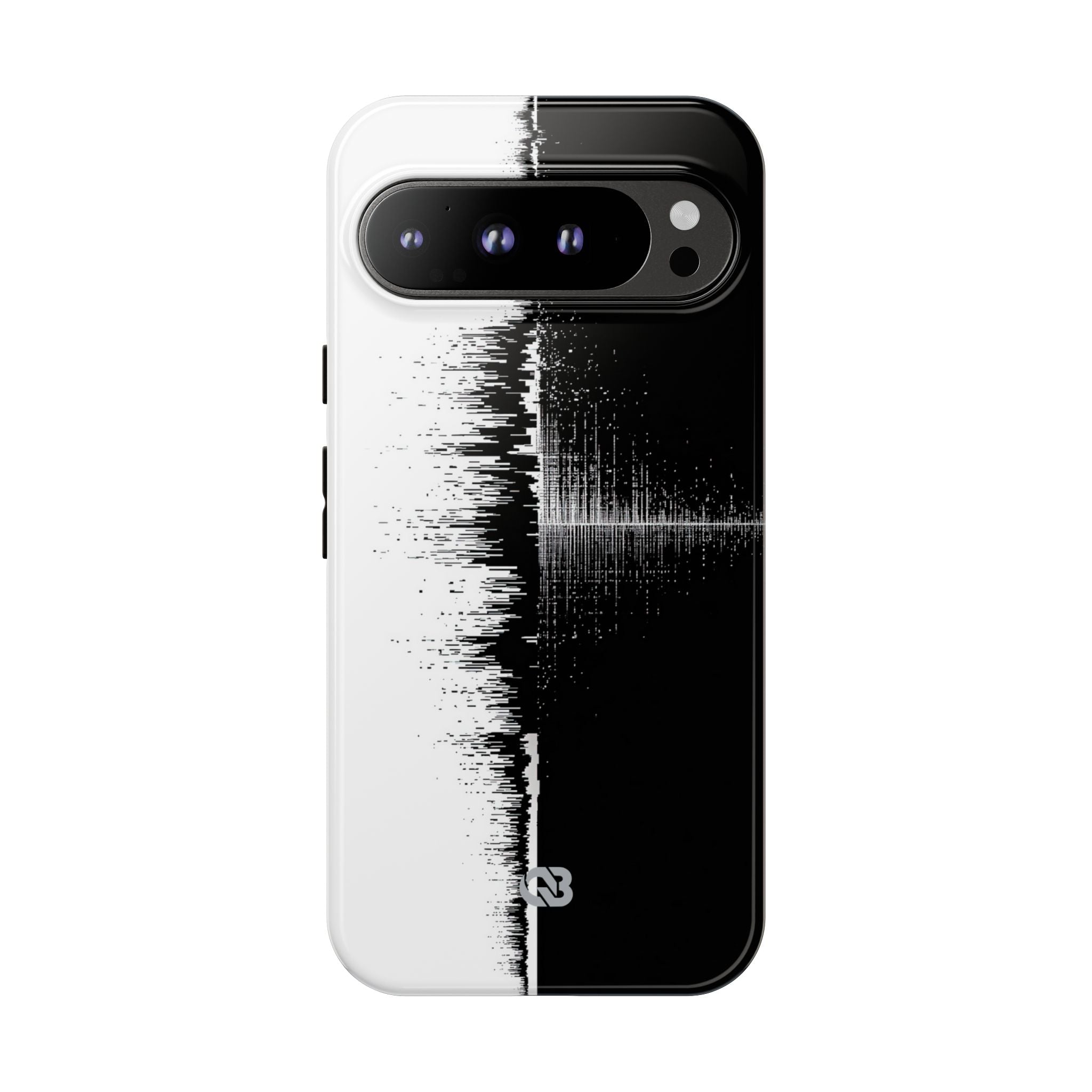 Black Tough Phone Case for Google Pixel - Static Signal Split