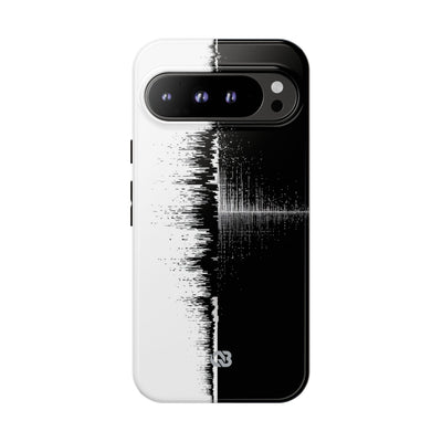 Black Tough Phone Case for Google Pixel - Static Signal Split