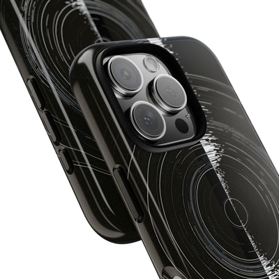 Black Tough Phone Case for iPhone - Obsidian Orbital Signal