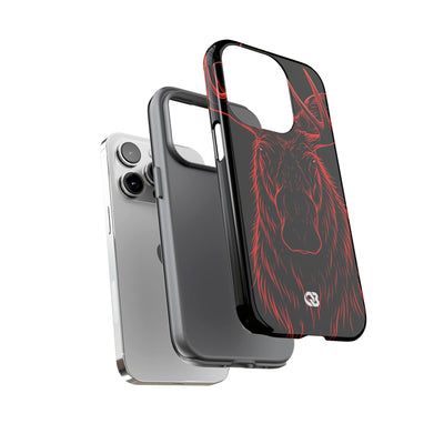 Nordic Moose Contour · Tough Phone Case for iPhone · Red