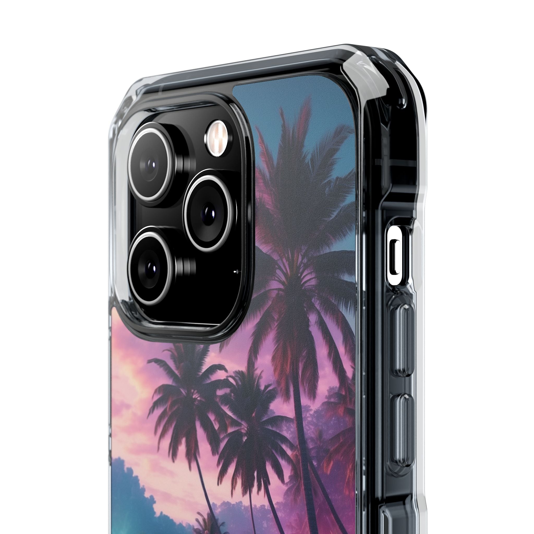 Neon Shore Palms · Impact etui na telefon dla iPhone · Magsafe