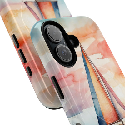 Crimson Horizon Sail · Tough+ Phone Case for iPhone · Magsafe