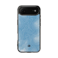 Blue Impact MagSafe Phone Case for iPhone - Glacial Ridge Topo