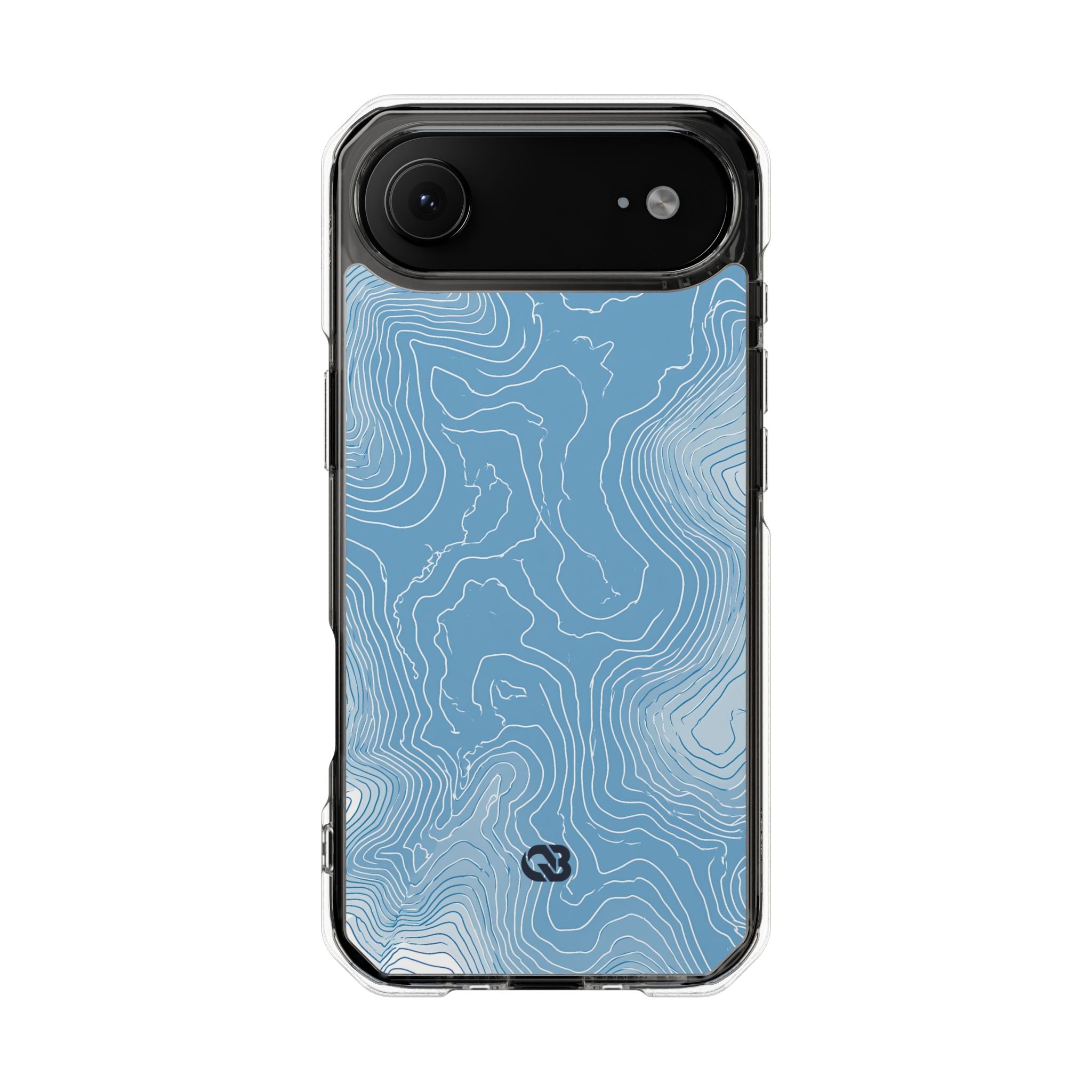 Blue Impact MagSafe Phone Case for iPhone - Glacial Ridge Topo