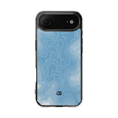 Blue Impact MagSafe Phone Case for iPhone - Glacial Ridge Topo