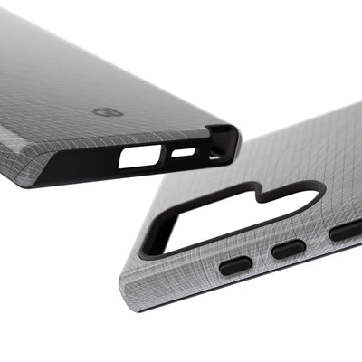 Grey Tough Phone Case for Samsung - Chrome Mesh Warp