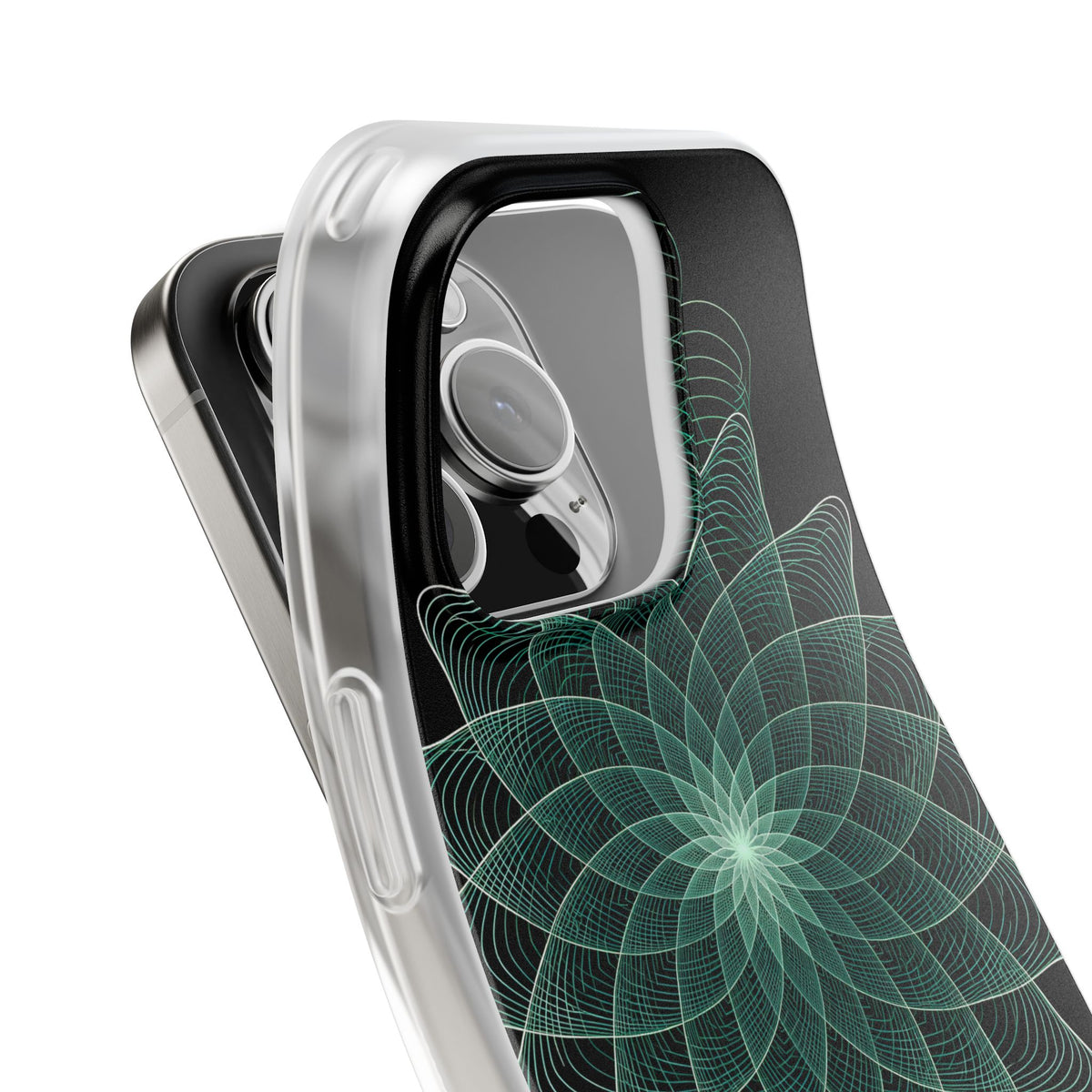Verdant Harmonic Bloom · Lite Phone Case for iPhone ·  Black