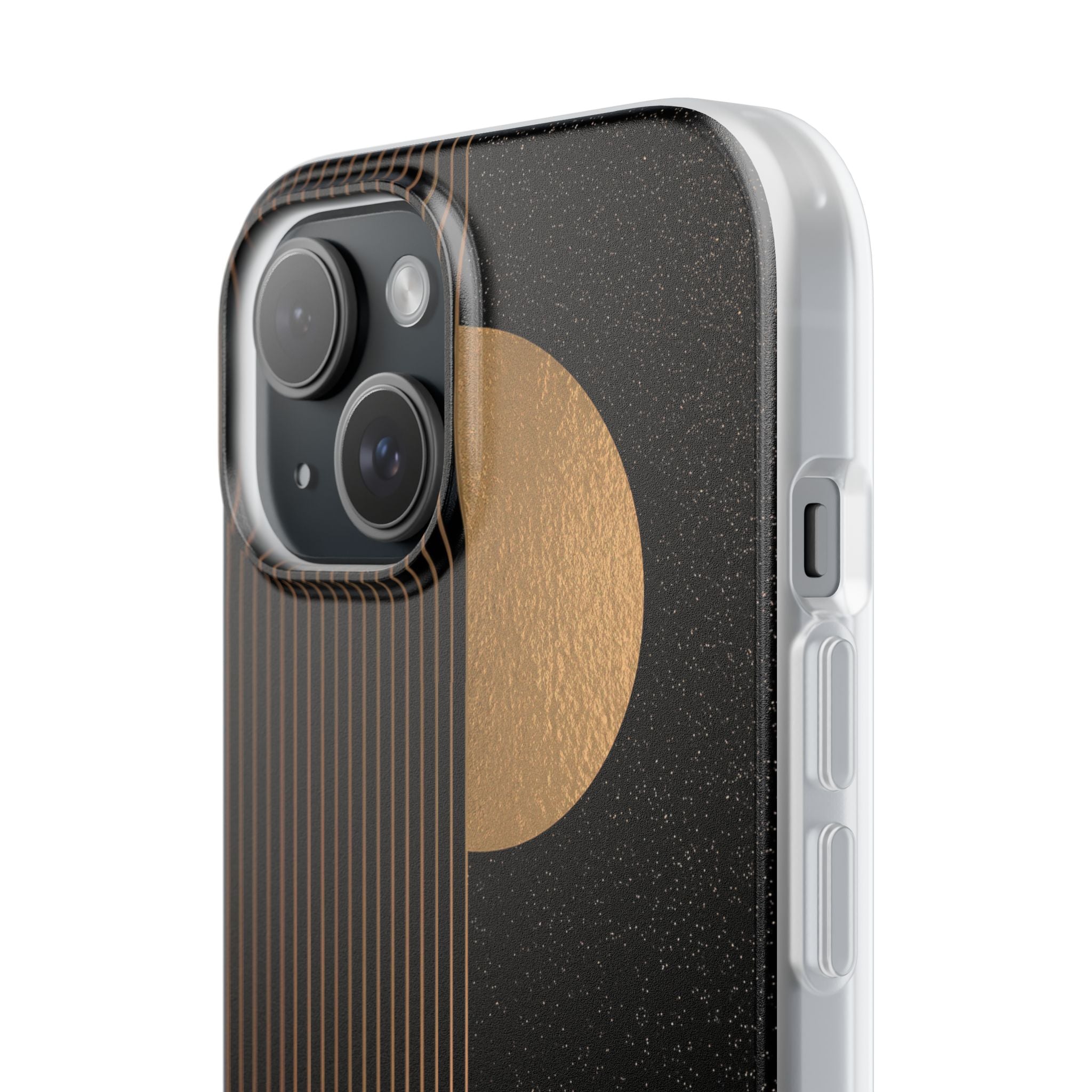 Gold Lite Phone Case for iPhone - Gilded Obsidian Dunes