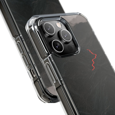 Crimson Ridge Pass · Clear Impact Magnetic Phone Case for iPhone ·  Black