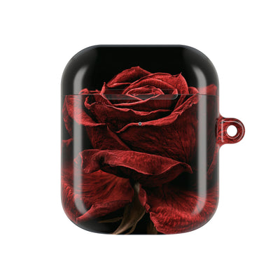 Crimson Noir Rose · Hard Case for AirPods & AirPods Pro · Black