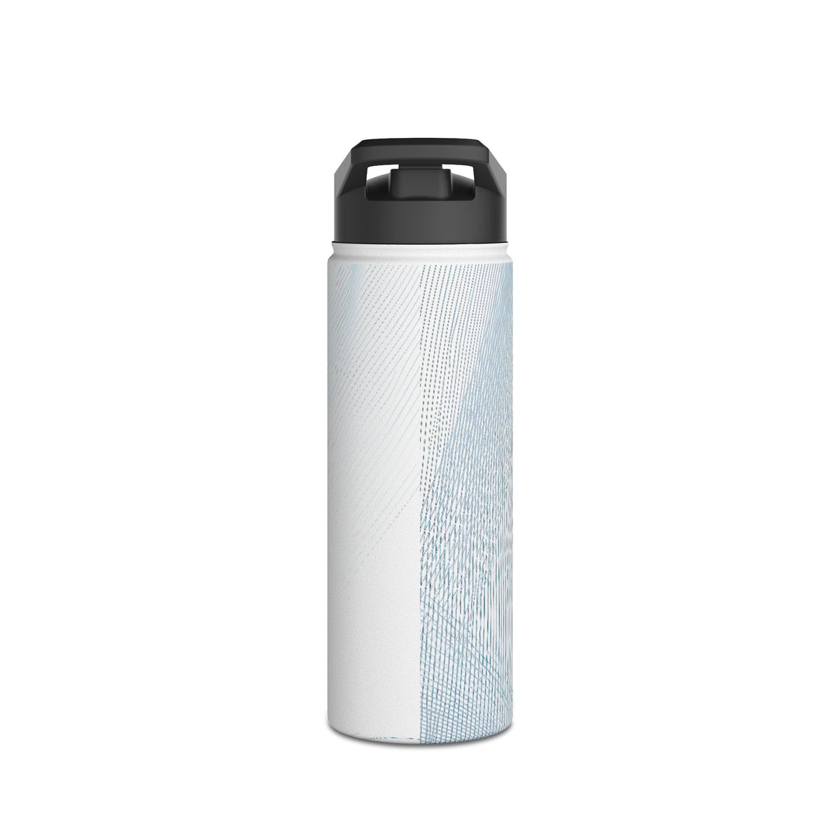 Glacial Contour Waves · Insulated Water Bottle · White