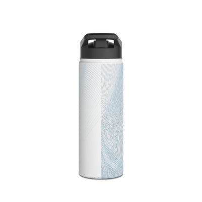Glacial Contour Waves · Insulated Water Bottle · White