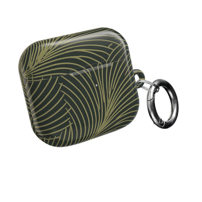 Midnight Palm Frond · Hard Case for AirPods & AirPods Pro · Green