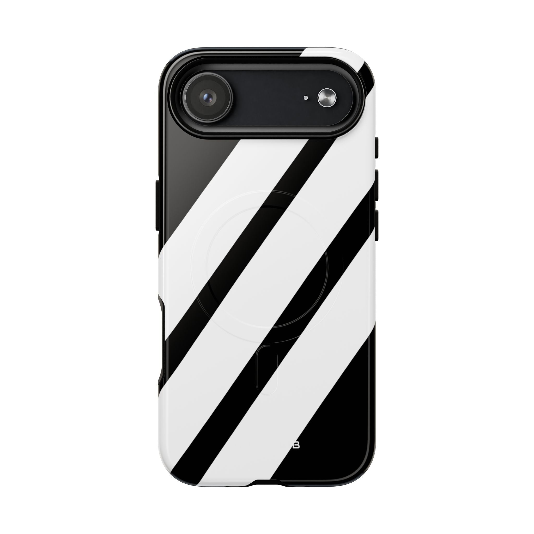Diagonal Bands Noir iPhone 17 Air Case - Tough+ - CASE•BOB
