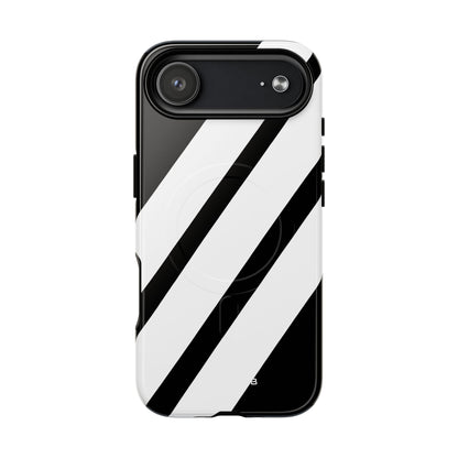 Diagonal Bands Noir iPhone 17 Air Case - Tough+ - CASE•BOB