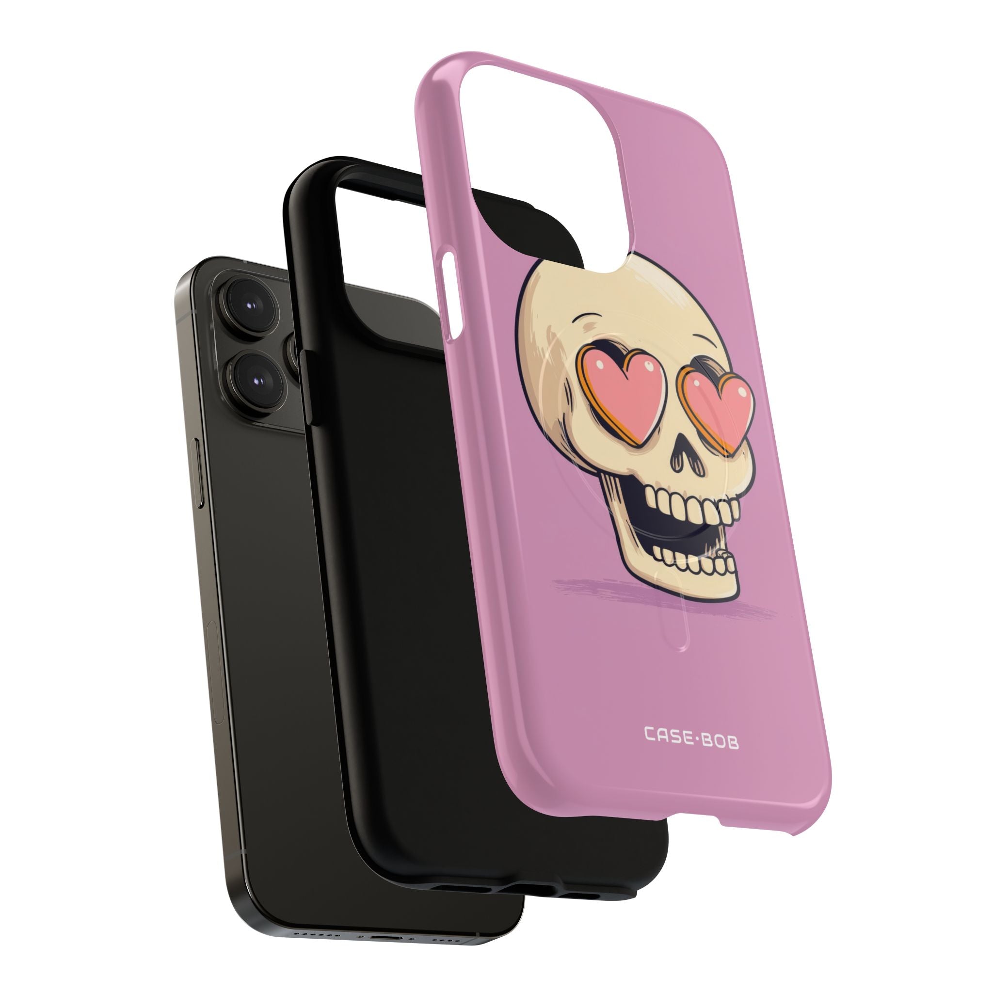 Heart Eyed Skull iPhone 14 Pro Max Case - Tough+