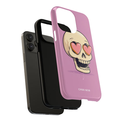 Heart Eyed Skull iPhone 14 Pro Max Case - Tough+