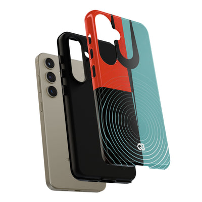 Teal Tough Phone Case for Samsung - Sonic Static Split