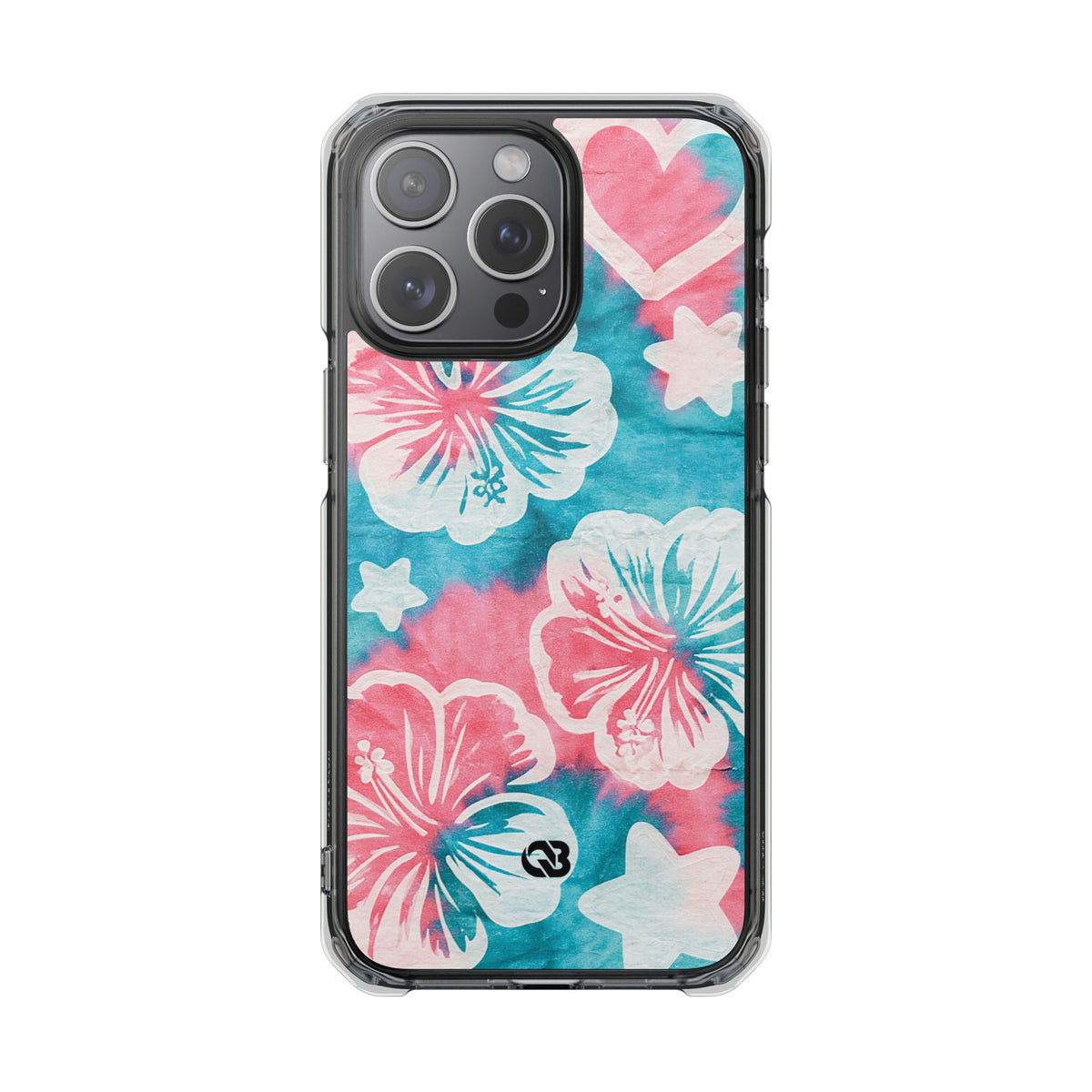 Tropical Hibiscus Bloom · Clear Impact Magnetic Phone Case for iPhone · Teal