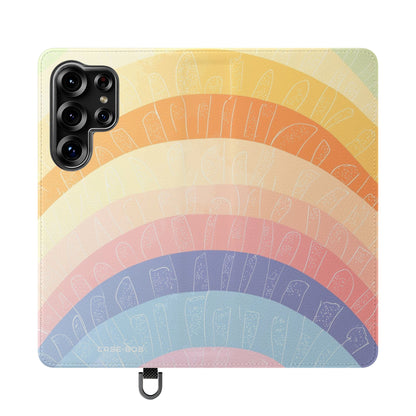 Pastel Rainbow Glow - Samsung S25 Ultra Case - Wallet