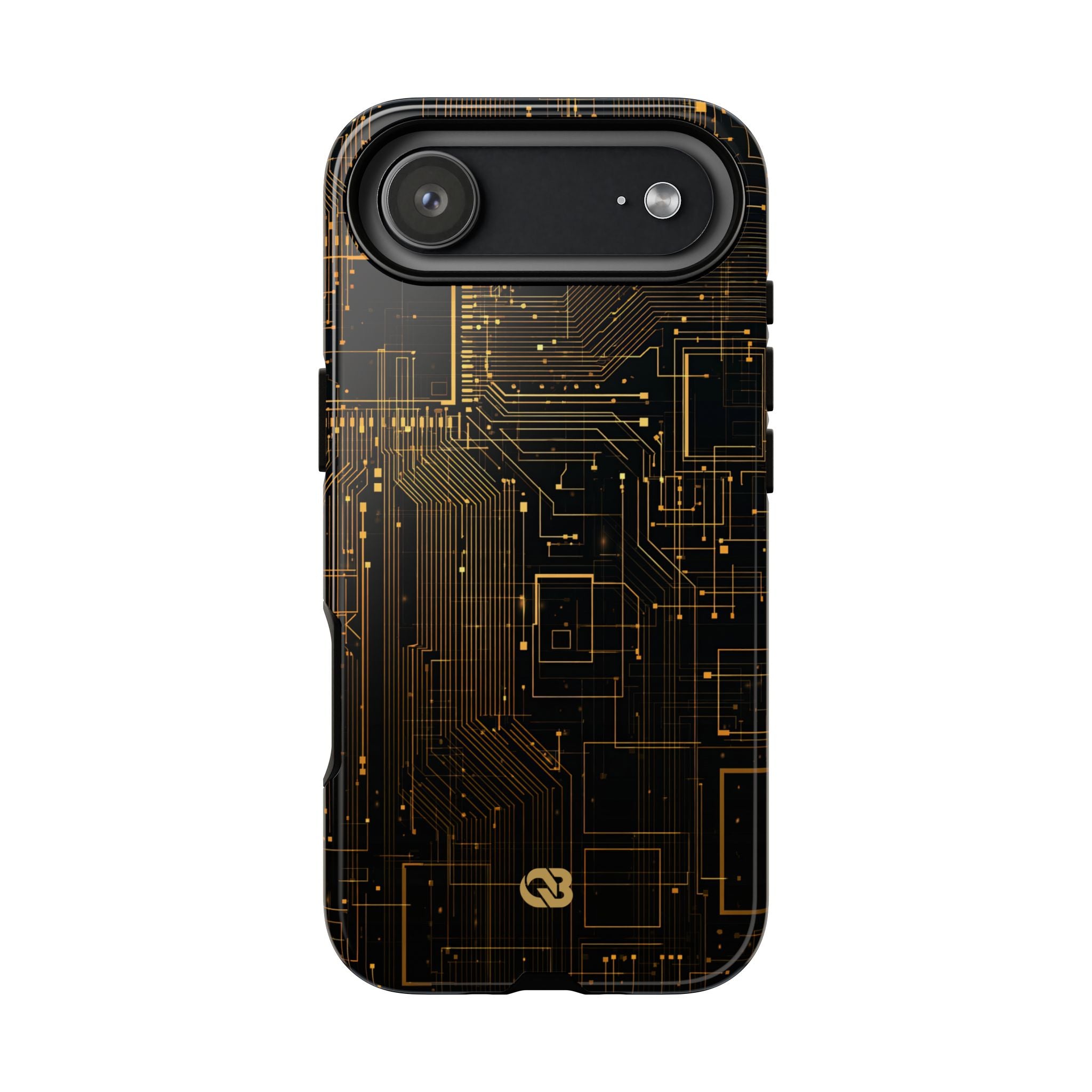 Gold Tough Phone Case for iPhone - Amber Core Mainframe