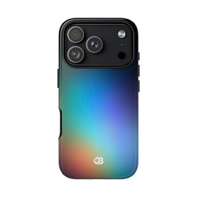 Black Tough Phone Case for iPhone - Electric Prism Grain