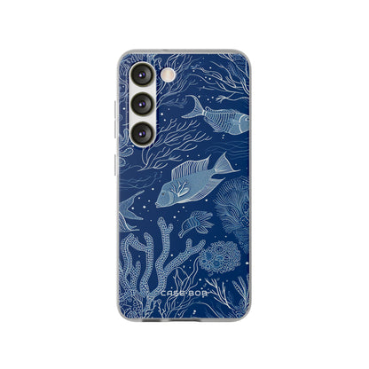 Navy Scale Reef Samsung S23 Case - Soft