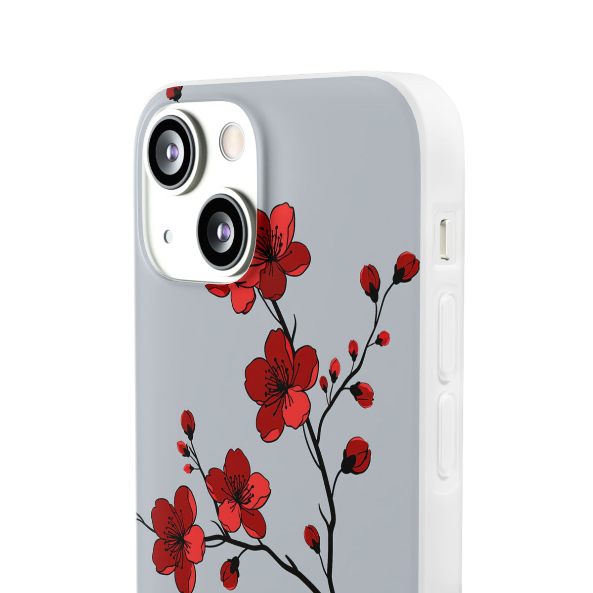 Scarlet Plum Blossom · Lite Phone Case for iPhone ·  Red
