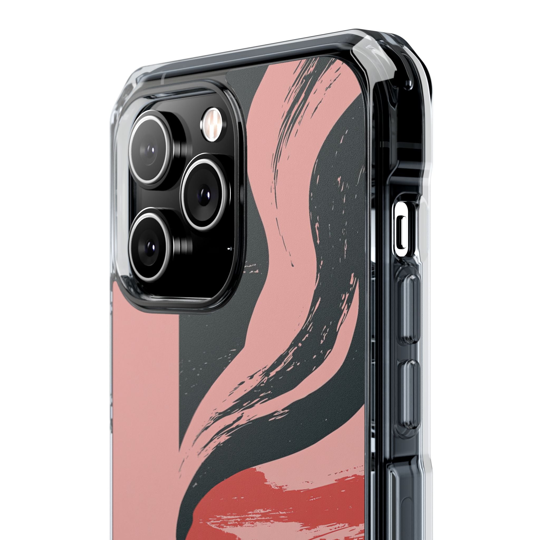Pink Impact MagSafe Phone Case for iPhone - Cinder Rose Plume