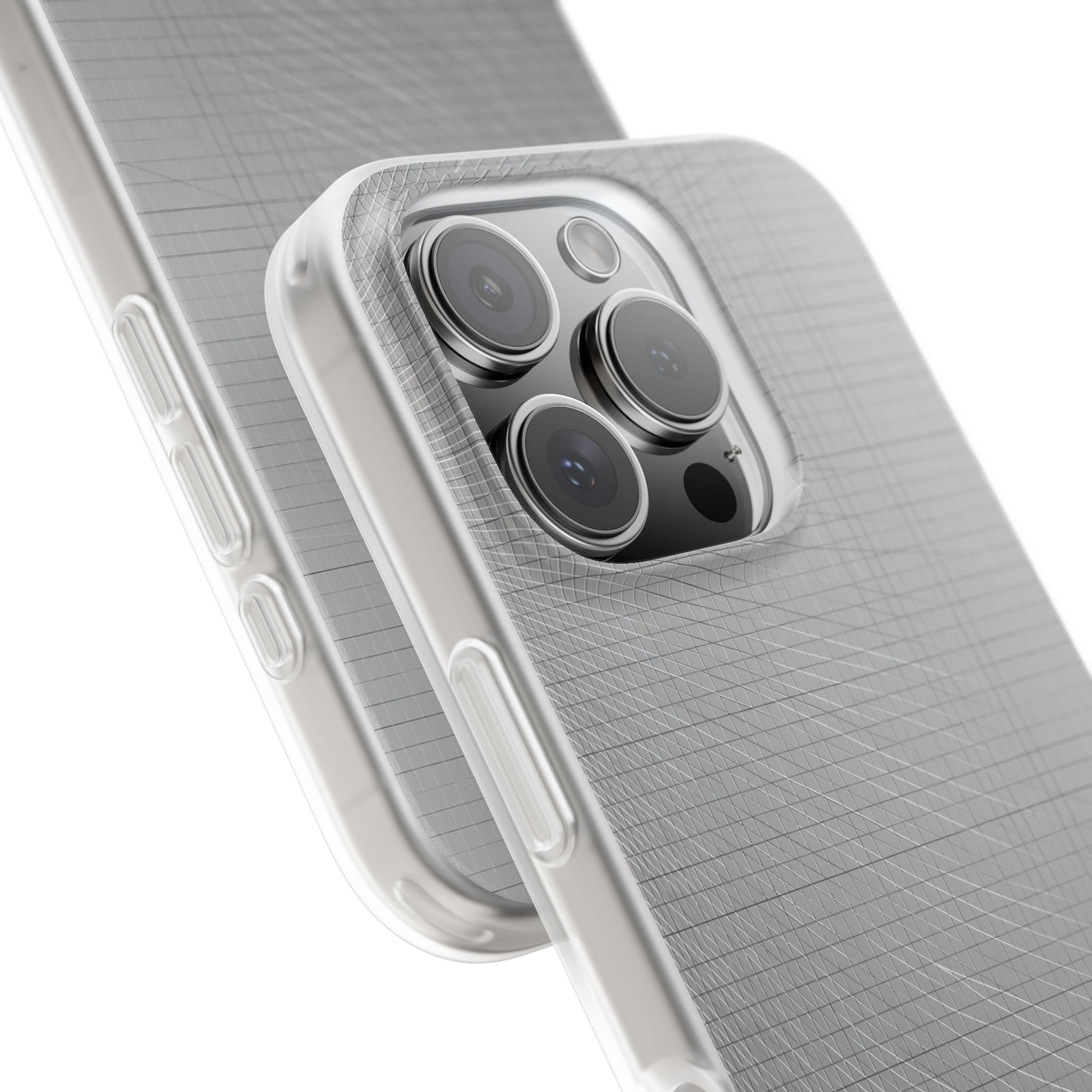 Grey Lite Phone Case for iPhone - Chrome Mesh Warp