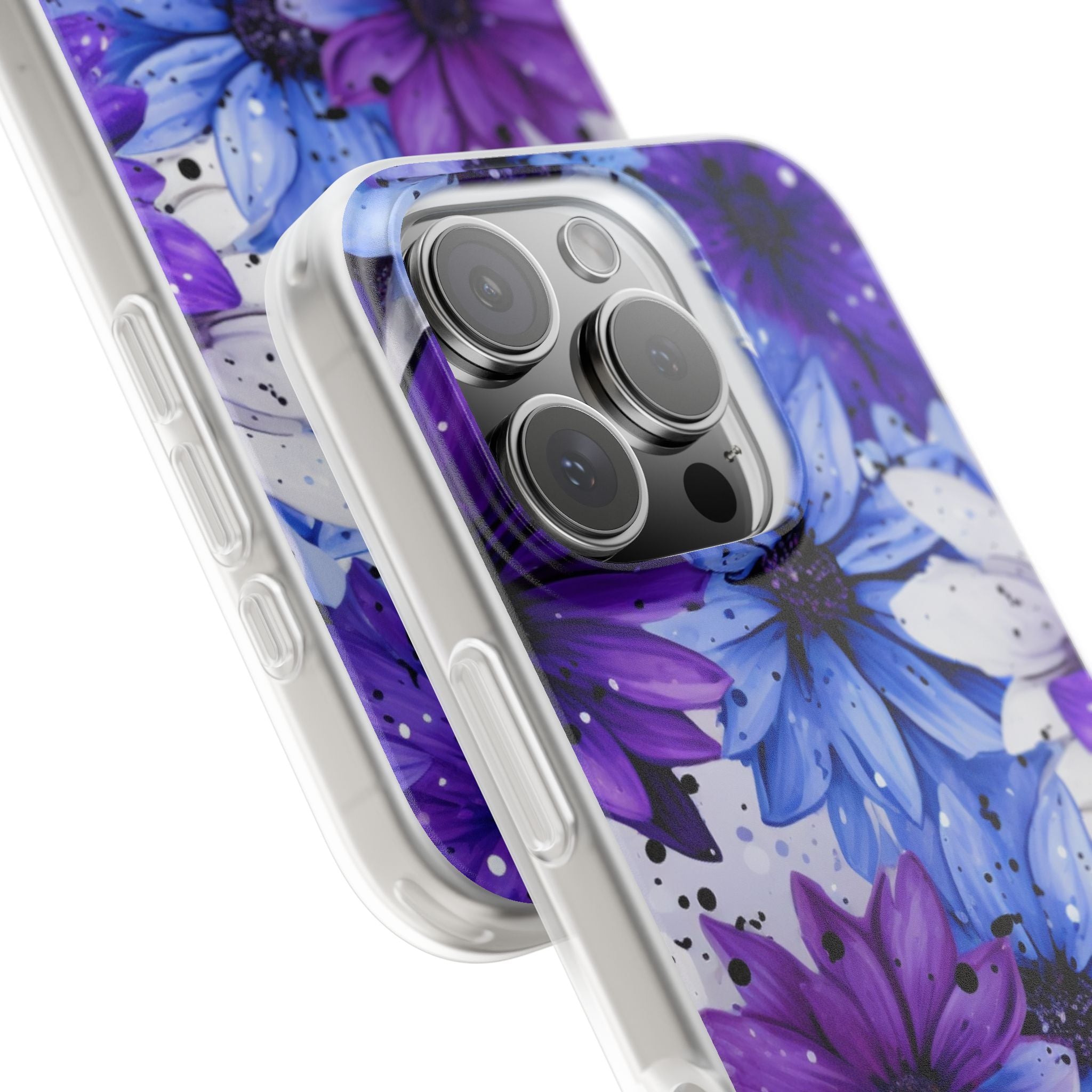 Ink Splatter Blooms · Soft Coque de téléphone pour iPhone