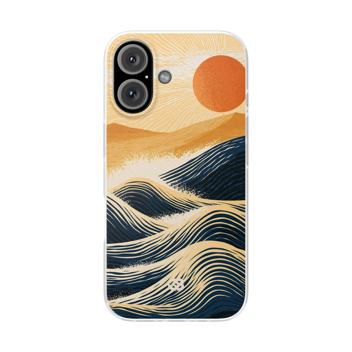 Golden Horizon Waves · Lite Phone Case for iPhone ·  Blue