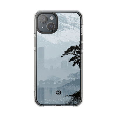 Grey Impact MagSafe Phone Case for iPhone - Steel Slate Zen