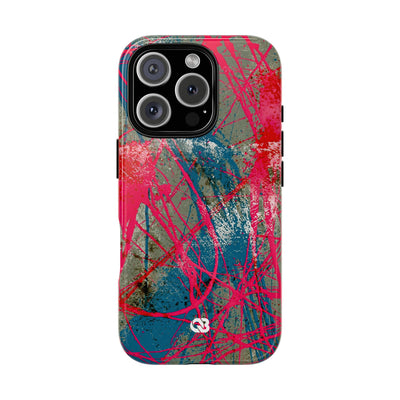 Neon Static Drip · Tough Phone Case for iPhone · Pink