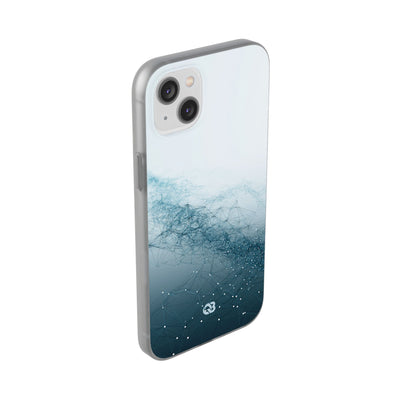 Teal Lite Phone Case for iPhone - Cyan Vector Lattice