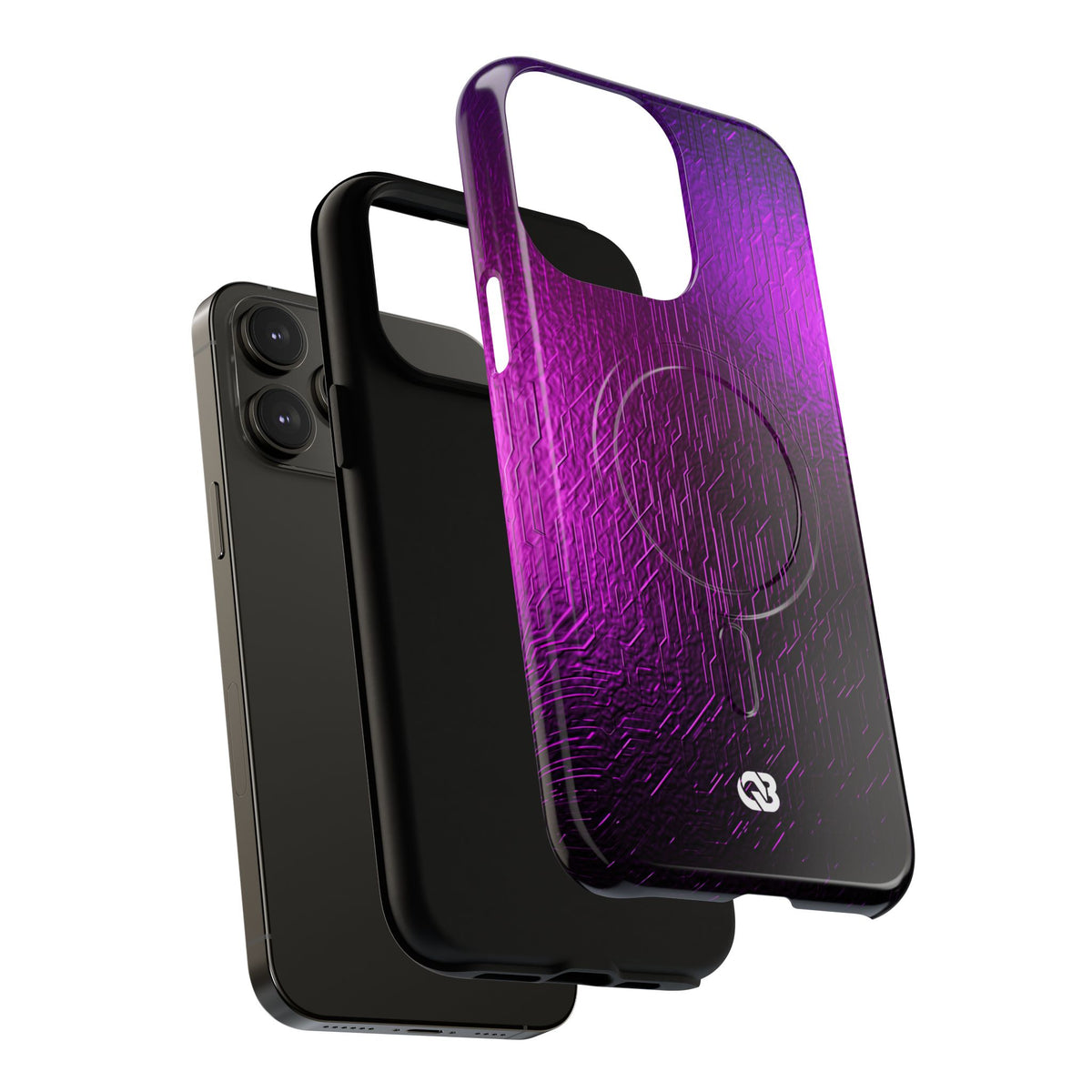 Violet Cyber Circuit · Tough 2.0 Magnetic Phone Case for iPhone · Purple