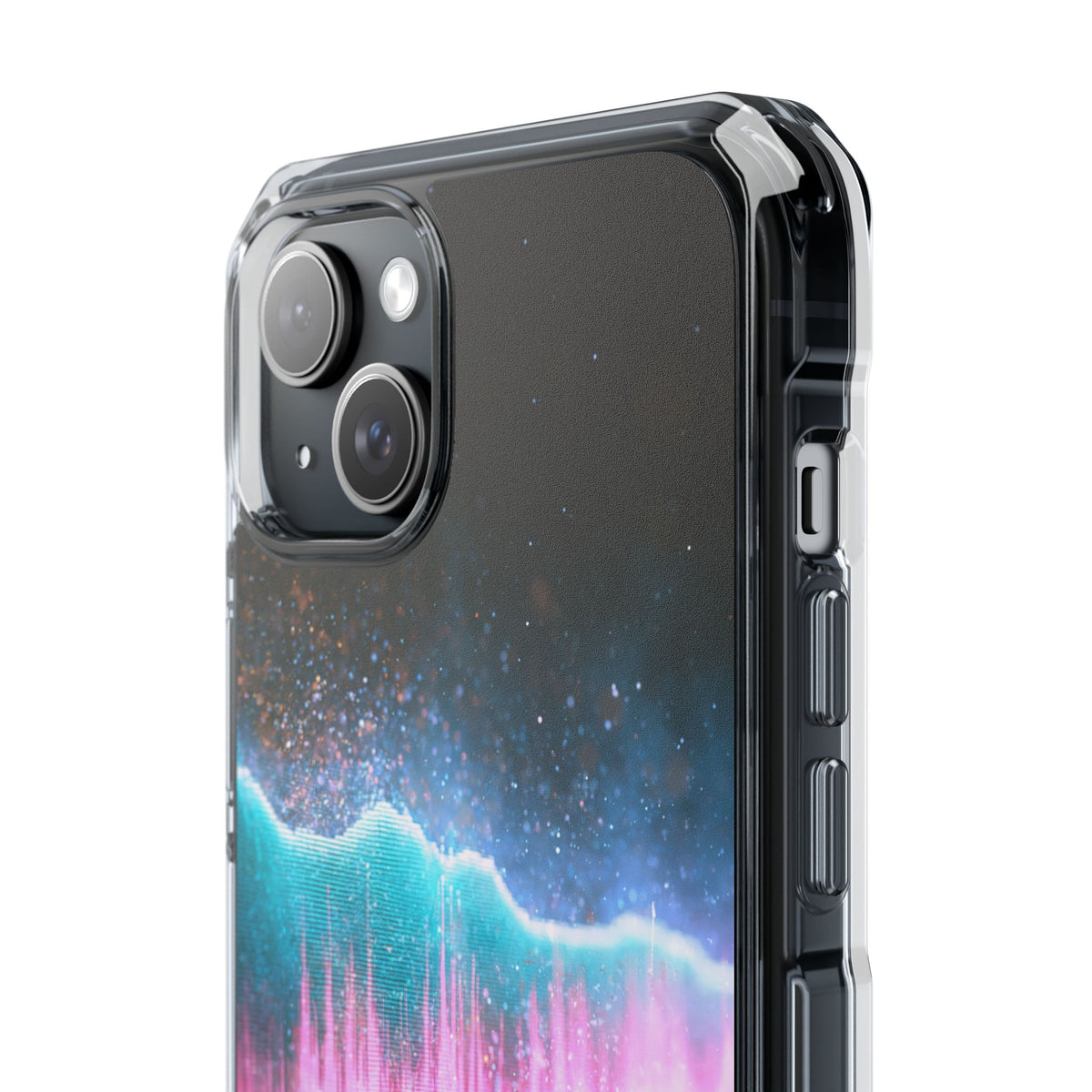 Digital Frequency · Clear Impact Magnetic Phone Case for iPhone · Pink
