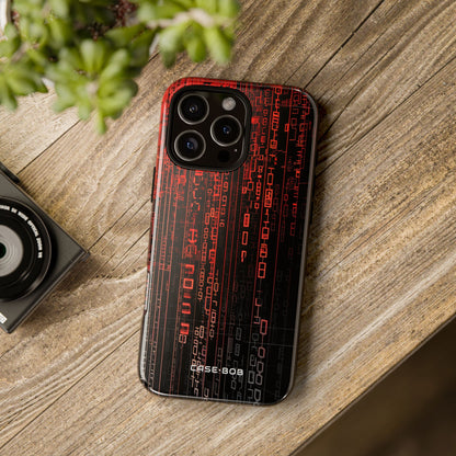 Crimson Glyphs iPhone 16 Pro Max Case - Tough