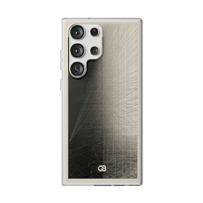 Beige Lite Phone Case for Samsung - Brutalist Graphite Grid