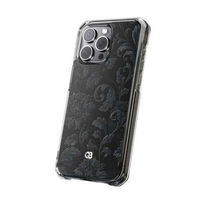 Obsidian Damask · Clear Impact Magnetic Phone Case for iPhone ·  Black