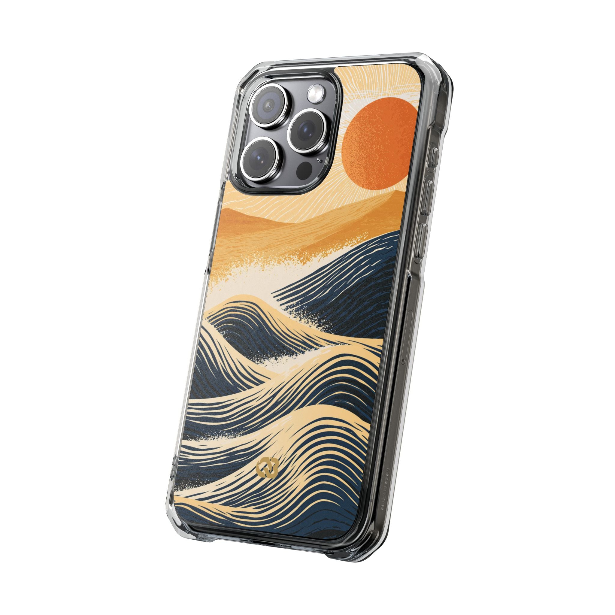 Blue Impact MagSafe Phone Case for iPhone - Kyoto Cresting Tide