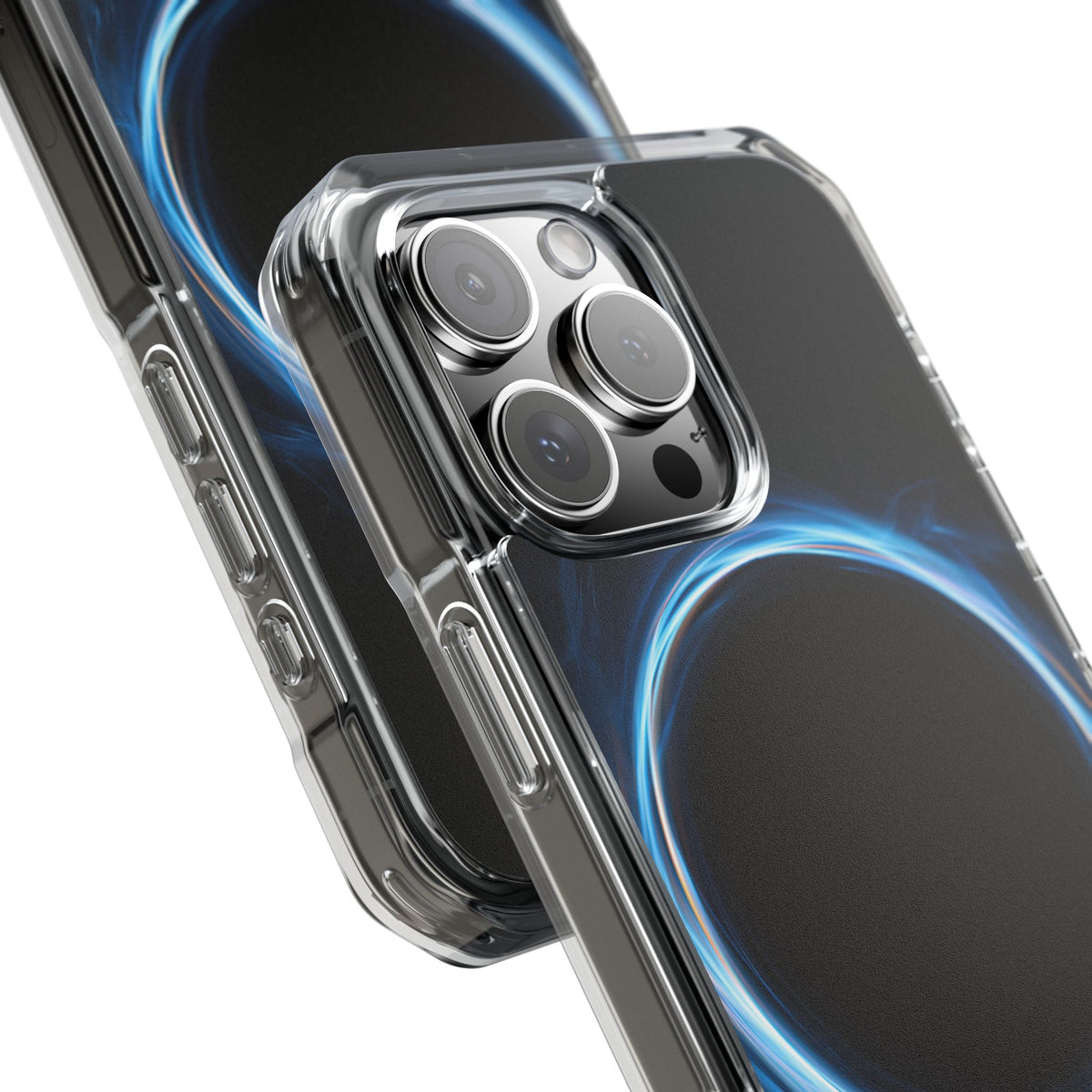 Luminous Corona · Clear Impact Magnetic Phone Case for iPhone · Blue