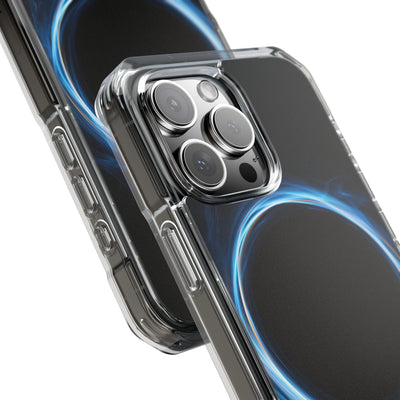 Luminous Corona · Clear Impact Magnetic Phone Case for iPhone · Blue