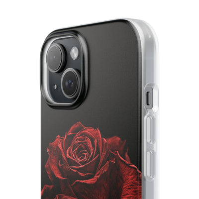 Crimson Noir Rose · Lite Phone Case for iPhone ·  Black