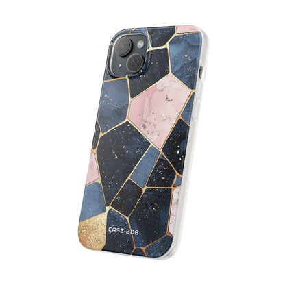 Golden Mosaic iPhone 15 Plus Case - Soft