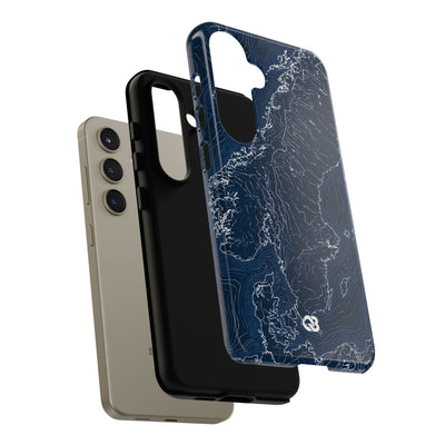 Nordic Contour Chart · Tough Phone Case for Samsung · Blue