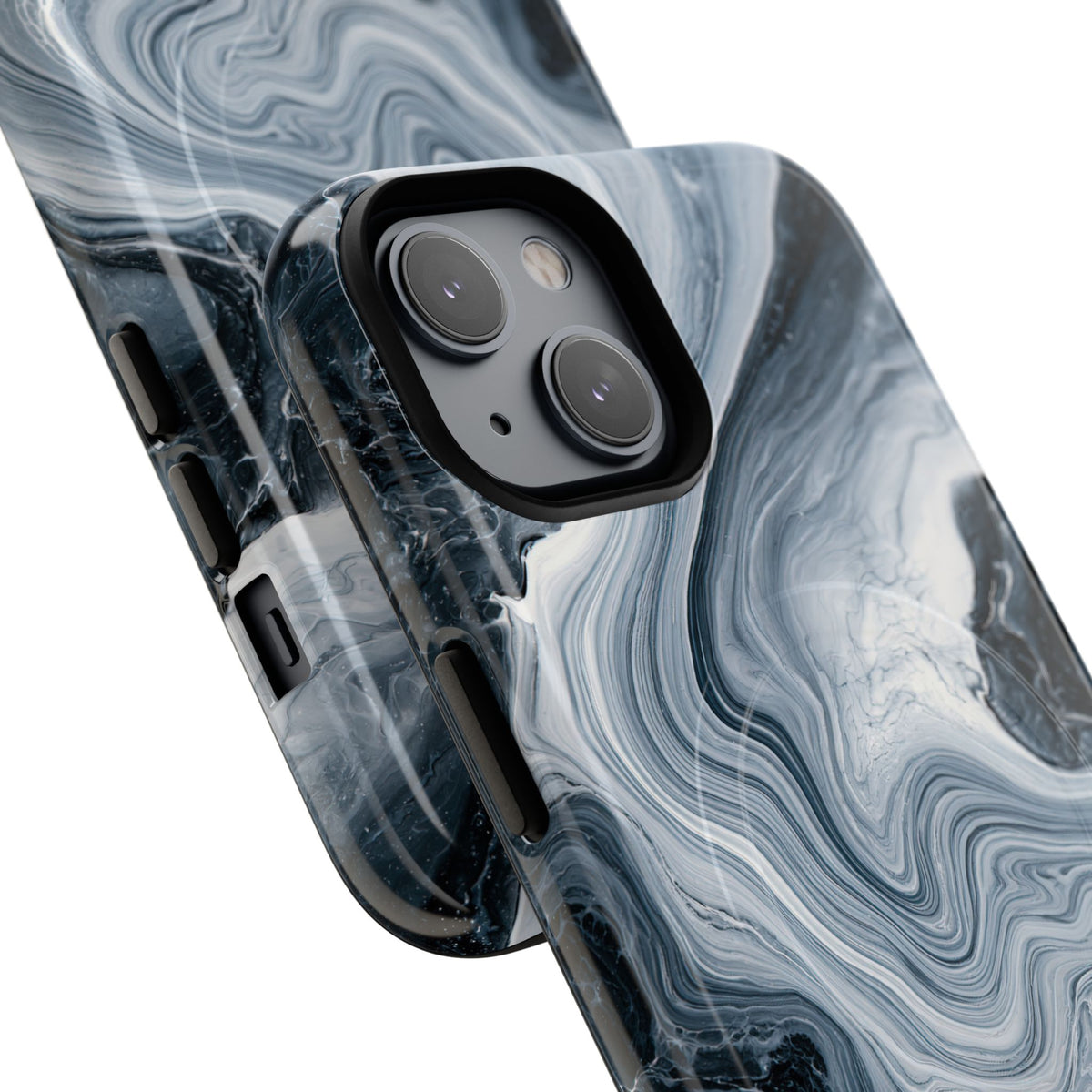 Suminagashi Ink Flow · Tough 2.0 Magnetic Phone Case for iPhone · Grey