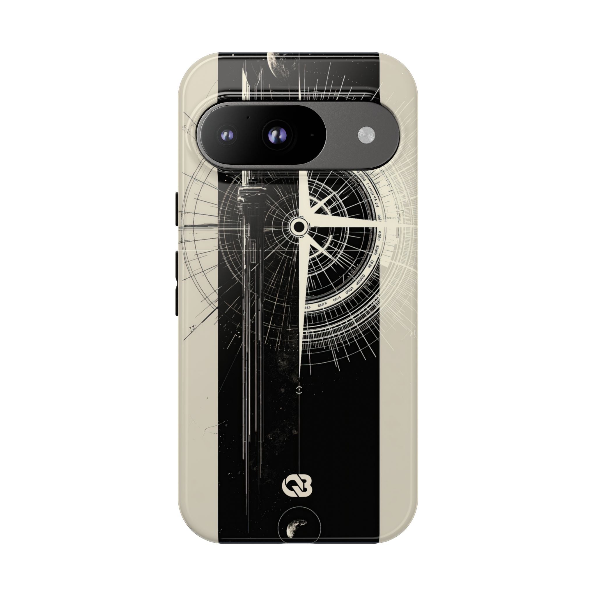 Beige Tough Phone Case for Google Pixel - Zenith Vector Spire
