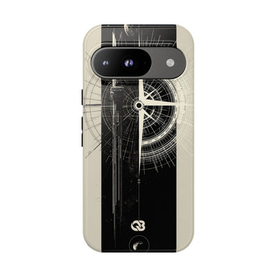 Beige Tough Phone Case for Google Pixel - Zenith Vector Spire